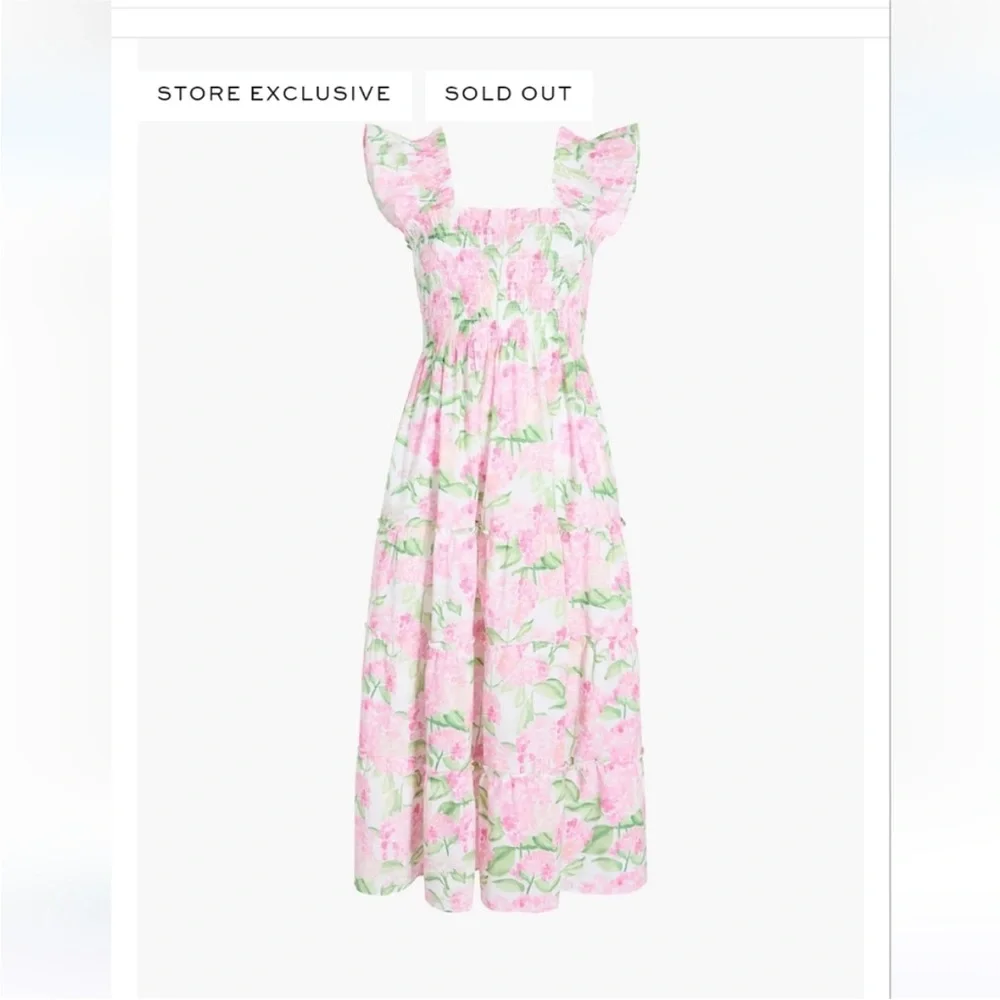 Hill House Ellie Nap Dres Nantucket Pink Hydrangea Size XS NWT - Picture 8 of 8